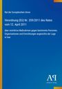 Text: "Rat der Europäischen Union Verordnung (EU) Nr. 359/2011 des Rates vom 12. April 2011 über restriktive Maßnahmen..."  
Blaues Cover mit gelbem und orangefarbigem Randstreifen rechts, Logo "AR" unten.