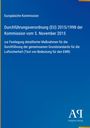 Europäische Kommission: Durchführungsverordnung (EU) 2015/1998 zur Luftsicherheit. Blauer Hintergrund mit Logo.