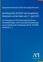 Verordnung (EU) 2019/631 über CO2-Emissionsnormen für neue Pkw, Lkw und Aufhebung alter Verordnungen. Blaues Design.