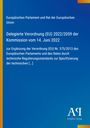 Delegierte Verordnung (EU) 2022/2059 der Kommission. Blauer Hintergrund mit gelbem Rand.