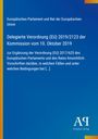 Text über delegierte EU-Verordnung, Oktober 2019. Blaues Cover mit Logo rechts unten.