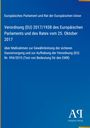 „Verordnung (EU) 2017/1938 zur Gasversorgung. Europäisches Parlament und Rat der EU.“ Blaues Dokument mit Logo unten.