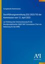 Durchführungsverordnung (EU) 2023/753, 12. April 2023. Blauer Hintergrund, gelber Rand links. Logo „AR Antiphon Verlag“.