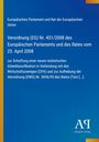 Verordnung (EG) Nr. 451/2008, Europäisches Parlament und Rat, blauer Hintergrund, oben gelb, unten AQ Antiphon Verlag.