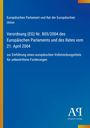 Titel der Verordnung (EG) Nr. 805/2004, europäisches Vollstreckungstitel. Blau mit gelben Akzenten, Logo "AR".
