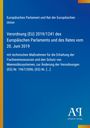 Covertext über EU-Verordnung zu Fischereiressourcen, blau mit gelbem Rand und Verlagslogo rechts unten.