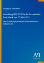 Europäische Zentralbank-Verordnung über Finanzinformationen, blau mit gelbem Streifen, Logo unten.