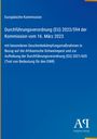 Europäische Kommission, Verordnung (EU) 2023/594 über Maßnahmen zur Afrikanischen Schweinepest; blau hinterlegt.