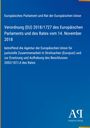 Verordnung (EU) 2018/1727 zur justiziellen Zusammenarbeit in Strafsachen (Eurojust). Blaues Design mit Antiphon Verlag.