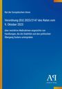Verordnung (EU) 2023/2147 des Rates vom 9. Oktober 2023, restriktive Maßnahmen gegen Handlungen im Sudan. Blaues Layout.