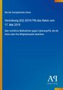 Verordnung EU 2019/796, Rat der Europäischen Union, Maßnahmen gegen Cyberangriffe. Blaues Cover mit gelbem Streifen.
