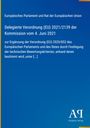 Text beschreibt eine Verordnung der EU-Kommission. Blauer Hintergrund mit einem gelben Streifen links. Unten ein Logo.
