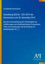 Text: „Verordnung (EU) Nr. 1321/2014 der Kommission vom 26. November 2014“. Blaues Design, gelber Rand, Antiphon Verlag.