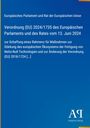Verordnung (EU) 2024/1735 des Europäischen Parlaments und des Rates vom 13. Juni 2024. Blaues Cover, "Antiphon Verlag"-Logo.