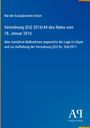 Text über die EU-Verordnung 2016/44, Libyen, 18. Januar 2016. Blaues Design mit "Antiphon Verlag"-Logo.