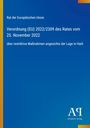 Rat der EU: Verordnung (EU) 2022/2309, 25. Nov 2022; Maßnahmen zu Haiti. Blauer Hintergrund, gelber Streifen links.