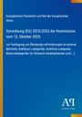 Verordnung zu Ökodesign-Anforderungen, EU 2025/2052, 13. Okt. 2025. Blauer Hintergrund, gelber Streifen links, Verlagssignet unten.