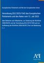 Verordnung (EU) 2023/1542 des Europäischen Parlaments. Blauer Hintergrund, minimalistisch gestaltet.