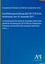 Durchführungsverordnung (EU) 2017/2470 vom 20. Dezember 2017. Blauer Hintergrund, gelber Rand. Logo: "AP".