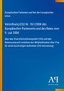 Text über EU-Verordnung über das Visa-Informationssystem (VIS). Blauer Hintergrund, farbiger Rand, Verlag-Logo.
