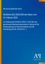 Text: "Rat der Europäischen Union. Richtlinie (EU) 2020/285 des Rates ... 18. Februar 2020 ...". Blaues Design mit einem Logo.