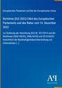 Europäisches Parlament, Richtlinie (EU) 2022/2464. Veränderung der Verordnung zur Nachhaltigkeitsberichterstattung. Logo unten rechts.