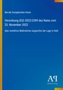Verordnung (EU) 2022/2309, restriktive Maßnahmen in Haiti, blauer Hintergrund mit gelbem und grünen Akzent. Logo unten rechts.