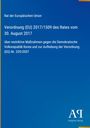 Text: "Rat der Europäischen Union. Verordnung (EU) 2017/1509 des Rates vom 30. August 2017 über restriktive Maßnahmen..."

Beschreibung: Ein schlichtes blaues Cover mit weißem Text. Logo rechts unten.