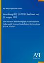 Rat der Europäischen Union, Verordnung (EU) 2017/1509 des Rates vom 30. August 2017. Blau mit Logo unten rechts.