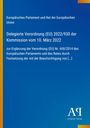 Text: "Delegierte Verordnung (EU) 2022/930 vom 10. März 2022. Antiphon Verlag." Blauer Hintergrund, schlichtes Design.