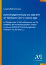 Texte oben: Europäische Kommission. Groß: Durchführungsverordnung (EU) 2023/2117. Unten: Antiphon Verlag Logo.