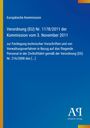 Europäische Kommission, Verordnung (EU) Nr. 1178/2011, blauer Hintergrund, gelb-oranger Rand. Logo: Antiphon Verlag.