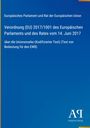Verordnung (EU) 2017/1001 zur Unionsmarke, EU-Parlament und Rat; blauer Hintergrund, Logo unten rechts.