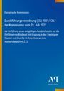 Text über eine EU-Durchführungsverordnung von 2021, Hintergrund in Blautönen, Logo unten rechts.