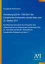 Logo der Europäischen Kommission. Text über Verordnung zur Verbraucherinformation. Blauer Hintergrund mit gelbem Streifen.