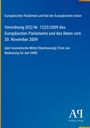 Europäisches Parlament und Rat der EU, Verordnung (EG) Nr. 1223/2009 über kosmetische Mittel. Blaues Hintergrunddesign.