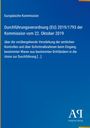Europäische Kommission, Durchführungsverordnung (EU) 2019/1793 der Kommission vom 22. Oktober 2019. Blauer Hintergrund.