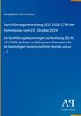 Text: Regelung zur Nachhaltigkeit landwirtschaftlicher Betriebe in der EU. Blauer Hintergrund mit gelben Akzenten.