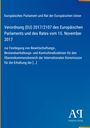 Verordnung (EU) 2017/2107 des Europäischen Parlaments; Blaues Layout mit "AA" Logo unten rechts.