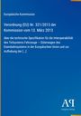 Text zur Verordnung (EU) Nr. 321/2013 über technische Spezifikationen für Fahrzeuge. Blaues Design mit Logo.