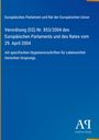 Titel: "Verordnung (EG) Nr. 853/2004 des Europäischen Parlaments und des Rates vom 29. April 2004". Blaues Cover.