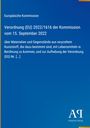 Verordnung über recycelten Kunststoff in Kontakt mit Lebensmitteln, EU 2022/1616, Antiphon Verlag, blau-goldenes Design.