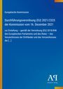 Text auf blauem Hintergrund: "Europäische Kommission: Durchführungsverordnung (EU) 2021/2325 der Kommission vom 16. Dezember 2021." Unten Logo: "Antiphon Verlag".