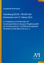 Europäische Kommission, Verordnung (EU) Nr. 139/2014 vom 12. Februar 2014, zu Flugplätzen, blaues Design mit gelbem Streifen links.