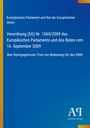 Verordnung (EG) Nr. 1060/2009, Europäisches Parlament und Rat, Ratingagenturen. Blaues Cover, minimalistische Gestaltung.