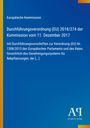 Europäische Kommission, Durchführungsverordnung (EU) 2018/274, blaues Hintergrund, gelber Streifen links.