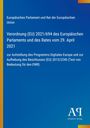 Text über EU-Verordnung 2021/694 vom 29. April 2021 und Programm Digitales Europa; blaue Hintergrundfarbe.