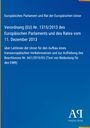 Titel: Verordnung (EU) Nr. 1315/2013; Aufbau eines transeuropäischen Verkehrsnetzes. Blaues Hintergrunddesign. 