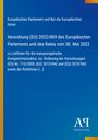 In blauer Fläche Text über EU-Verordnung zu Energieinfrastruktur und Antiphon Verlag. Links gelber Streifen.