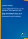Text: "Europäische Zentralbank, Leitlinie (EU) 2024/2941, 14. November 2024, Rechnungslegungsgrundsätze, Berichtswesen."  
Blaues Cover, gelber Rand. Logo rechts.